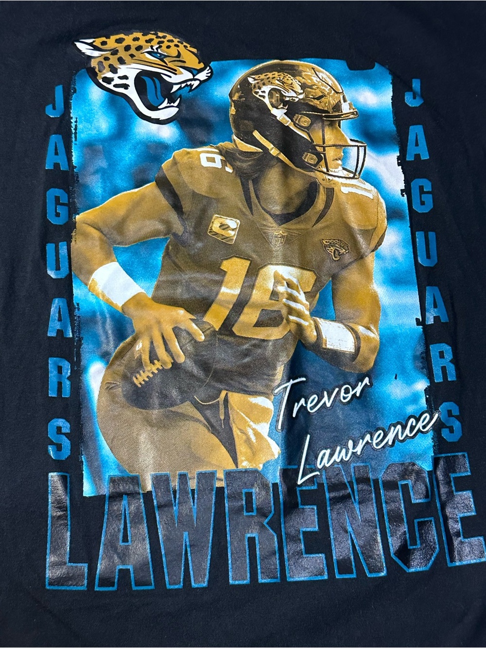 NFL Trevor Lawerence Jacksonville Jaguars Graphic Tee - Black/Blue